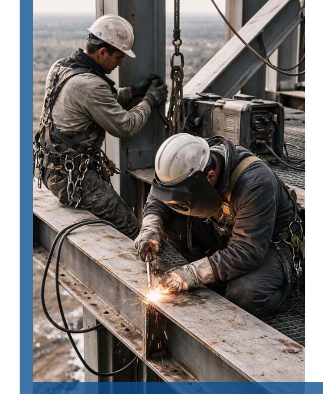 Высотные сварочные работы в Югорске для промышленных объектов