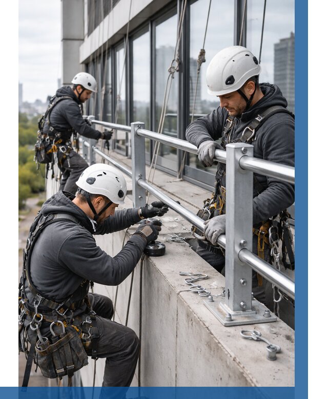Монтаж ограждений на высоте в Югорске, от 1225 р. | ВЫСОТНИК-Югр
