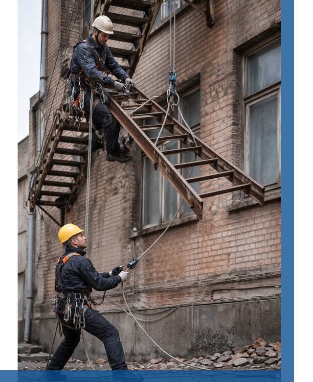 Демонтаж пожарной лестницы в Югорске от 12253 р. | ВЫСОТНИК-Югр