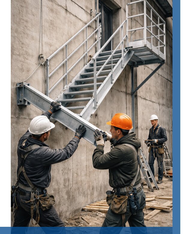 Монтаж металлических лестниц в Югорске от 15317 р. | ВЫСОТНИК-Югр