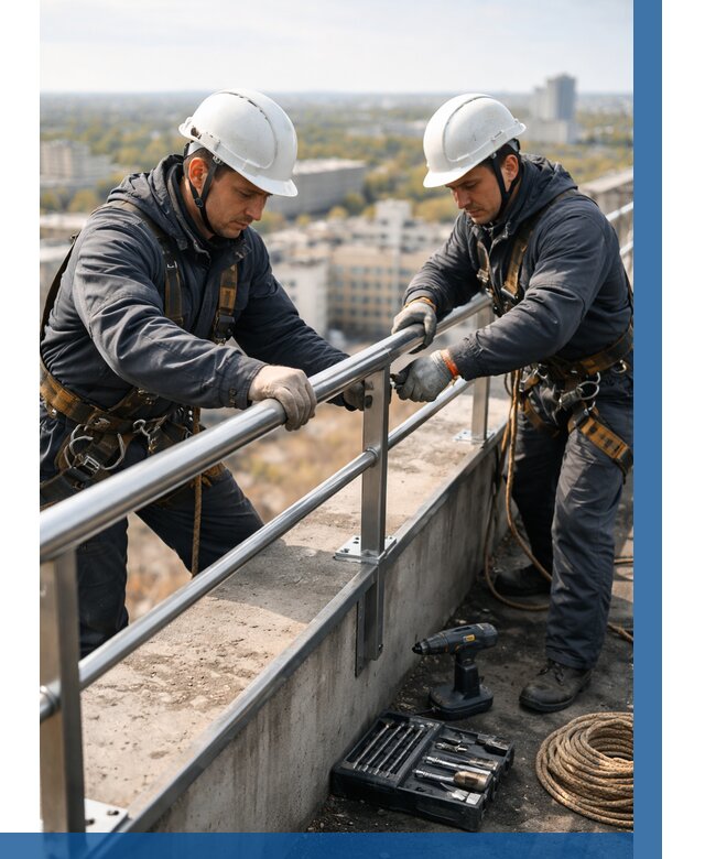 Монтаж перил на высоте в Югорске от 2553 р. | ВЫСОТНИК-Югр