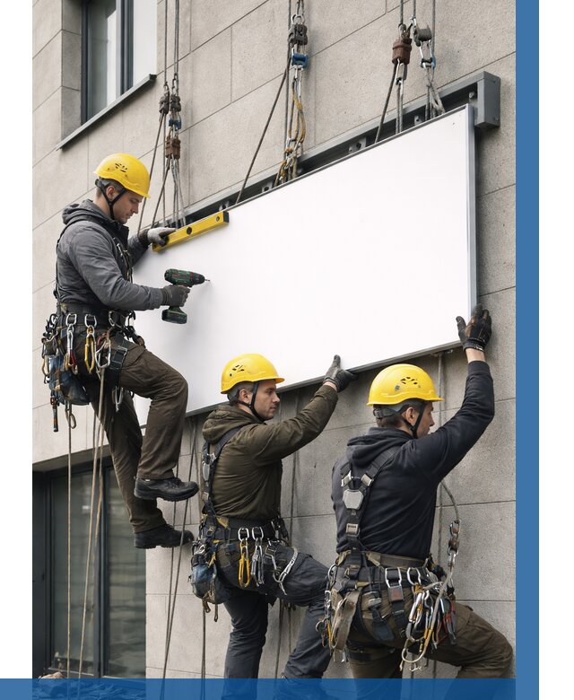 Монтаж рекламной вывески в Югорске от 8169 р. | ВЫСОТНИК-Югр