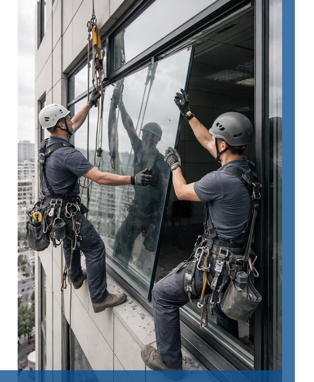 Замена стеклопакетов на высоте в Югорске от 5616 р. | ВЫСОТНИК-Югр