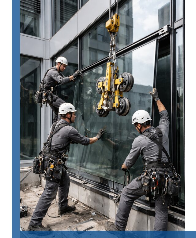 Структурное остекление фасадов в Югорске монтаж и обслуживание