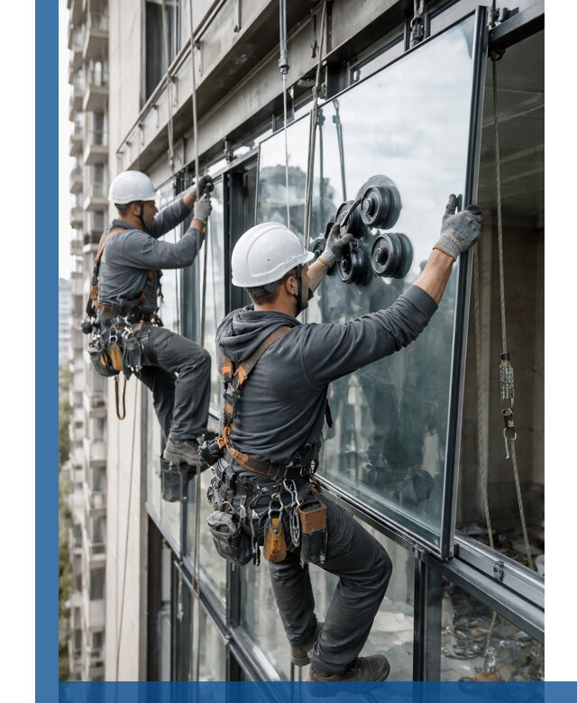 Витражное остекление фасадов и лоджий в Югорске под ключ