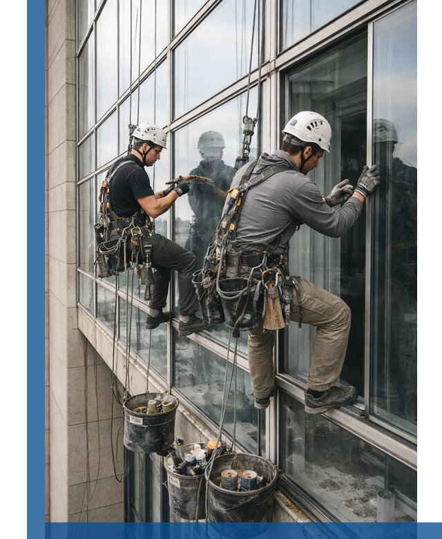 Ремонт витражных конструкций и фасадного остекления в Югорске