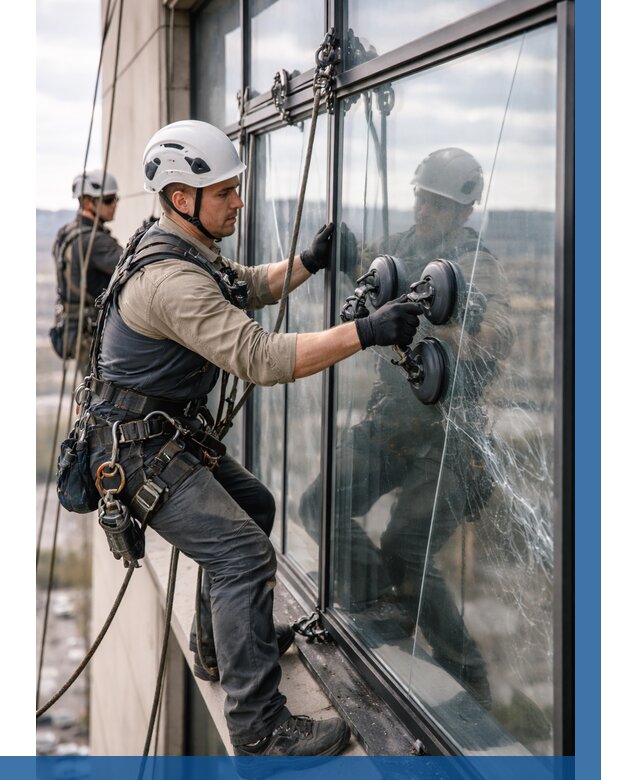 Замена стекла в витраже в Югорске под ключ от 8679 р. | ВЫСОТНИК-Югр