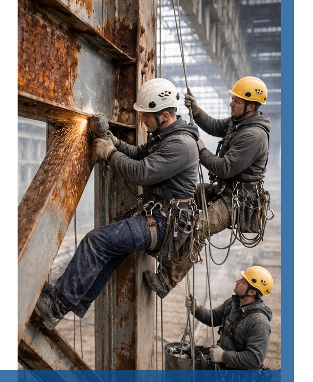 Зачистка металла от ржавчины в Югорске от 357 р. | ВЫСОТНИК-Югр