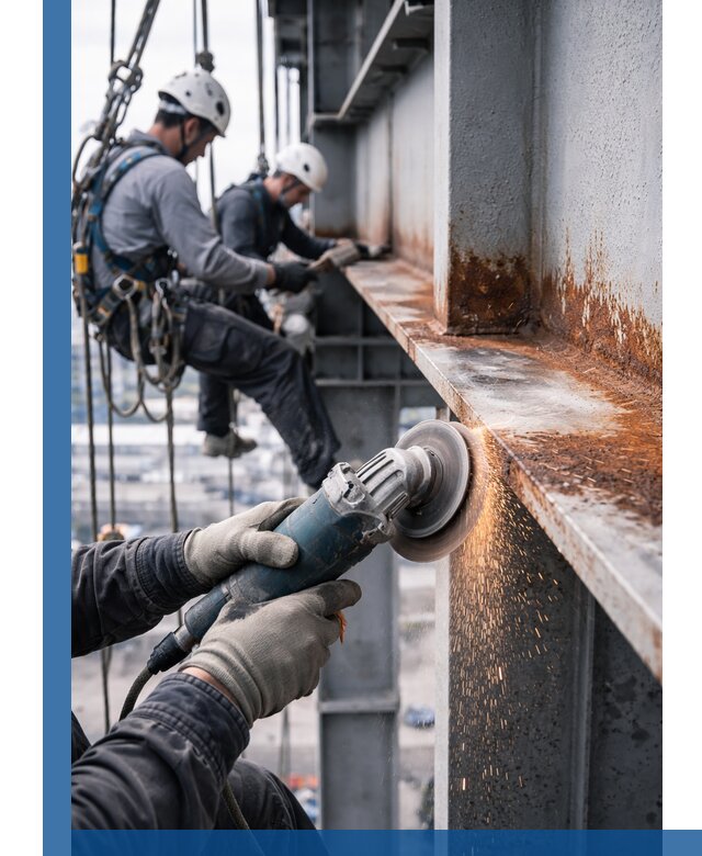 Зачистка металла от ржавчины и подготовка поверхностей в Югорске