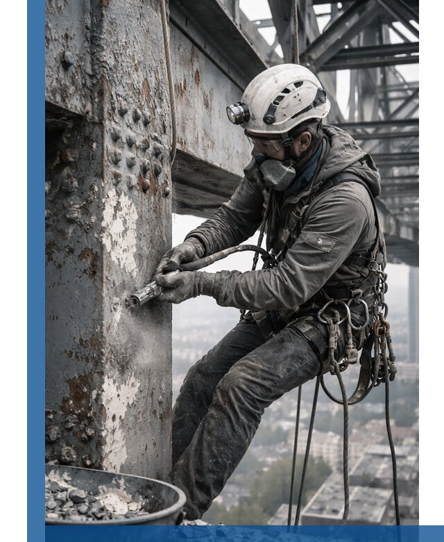 Удаление старой краски с металлических конструкций в Югорске