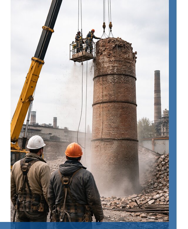 Демонтаж дымовой трубы в Югорске от 91899 р. | ВЫСОТНИК-Югр, смета