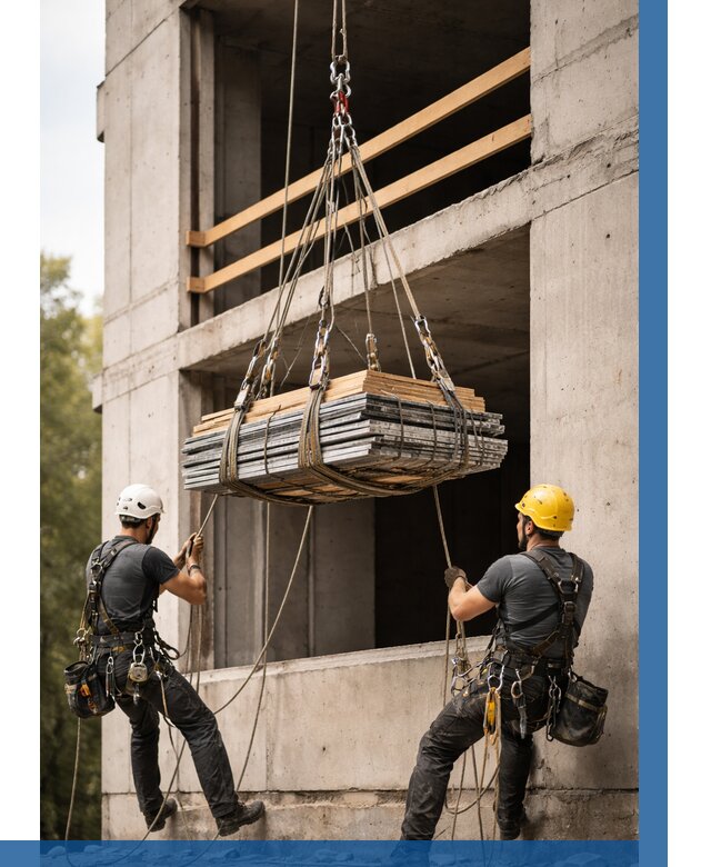 Подъем материала на этаж веревками в Югорске от 1532 р. | ВЫСОТНИК-Югр