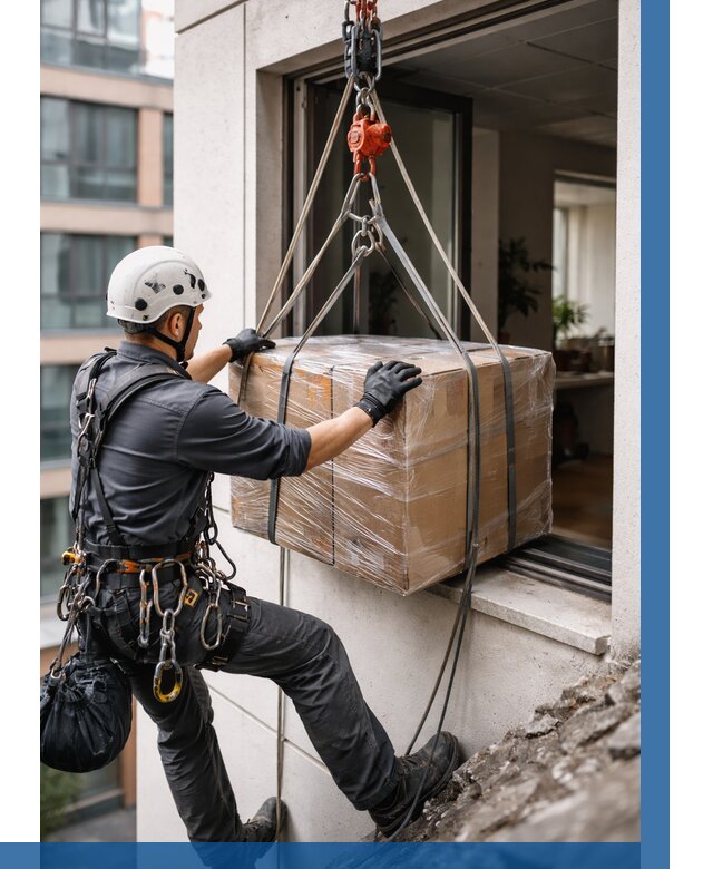 Подъем груза через окно в Югорске от 4595 р. | ВЫСОТНИК-Югр