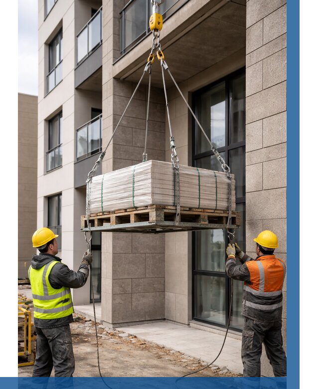 Подъем керамогранита на этаж в Югорске от 3574 р. | ВЫСОТНИК-Югр