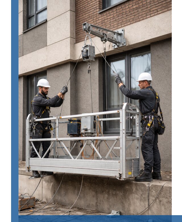 Монтаж и подъем фасадной люльки в Югорске с гарантией безопасности