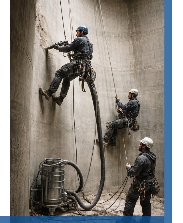 Зачистка силосов в Югорске от 4595 р. Договор и смета ВЫСОТНИК-Югр