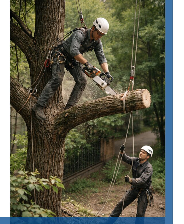 Спил деревьев альпинистами в Югорске от 8169 р. | ВЫСОТНИК-Югр