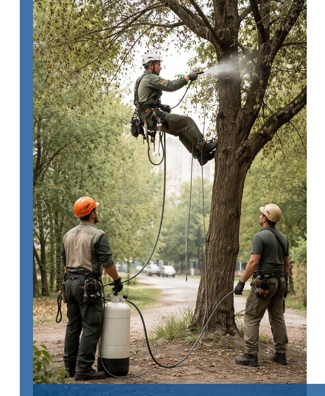 Обработка деревьев от вредителей в Югорске профессиональная защита