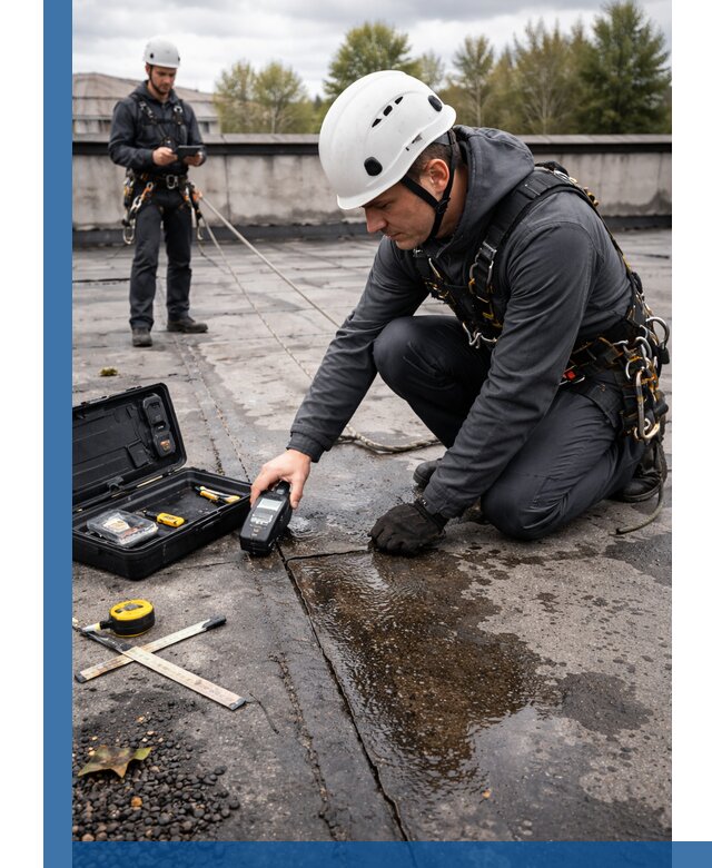 Обследование кровли на протечки и выявление дефектов в Югорске