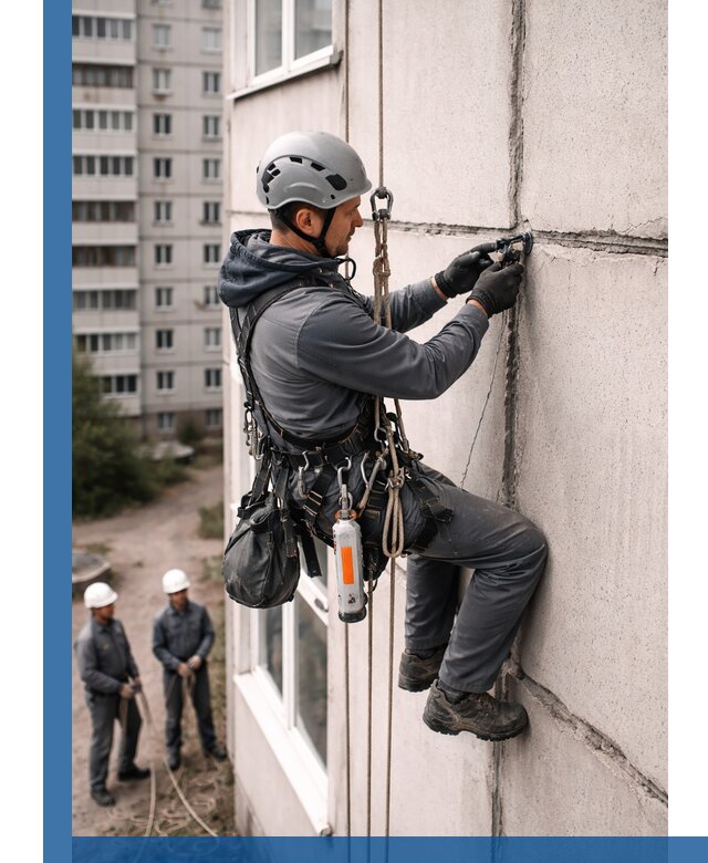 Обследование межпанельных швов и герметизация в Югорске