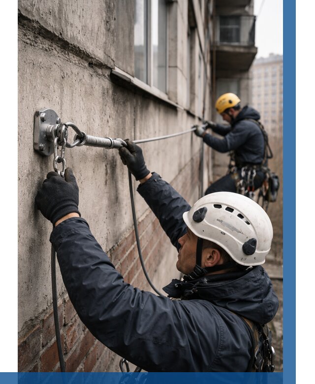 Монтаж анкерных линий в Югорске от 3063 р. | ВЫСОТНИК-Югр