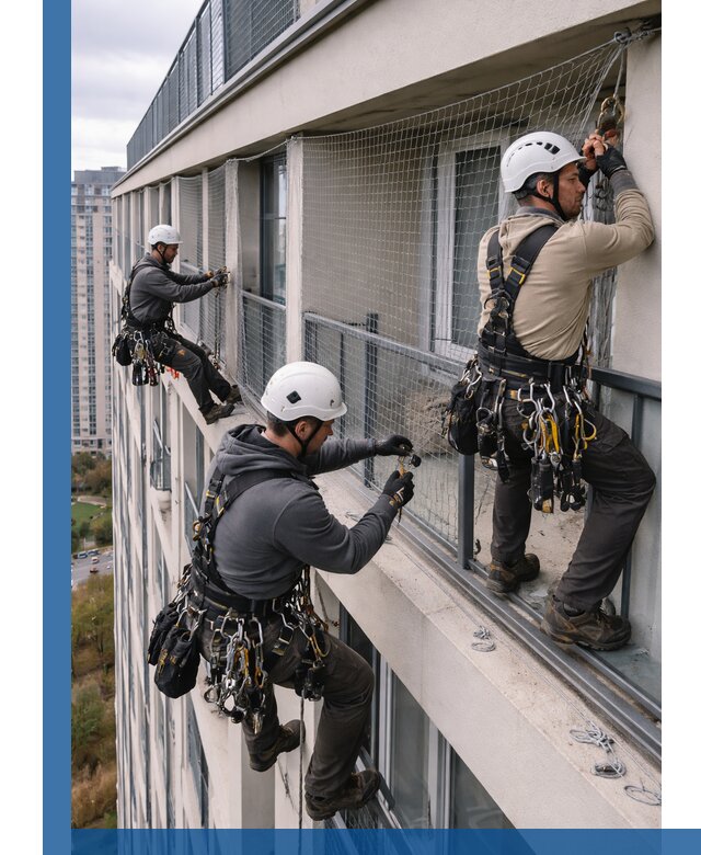 Профессиональный монтаж защитной сетки от птиц в Югорске